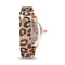 Betsey Johnson Rose Gold Case and Black Print Spot Strap Watch with Stone Bezel Dial for Women