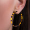 Lesa Michele Tortoise Shell Post Hoop Earrings