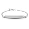 Lesa Michele Sterling Silver High Polished 7.5" ID Bar Bracelet