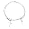 My Bible Cross Charm and Miraculous Medal Textured Chain Bracelet
