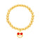 Lesa Michele Smiley Face Emoji with Heart Eyes Beaded Stretch Bracelet