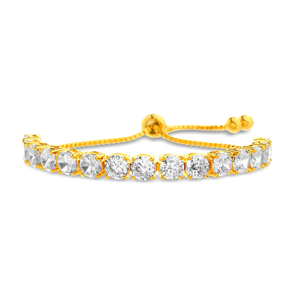 Lesa Michele Cubic Zirconia Adjustable Slider Bracelet