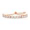 Lesa Michele Cubic Zirconia Adjustable Slider Bracelet