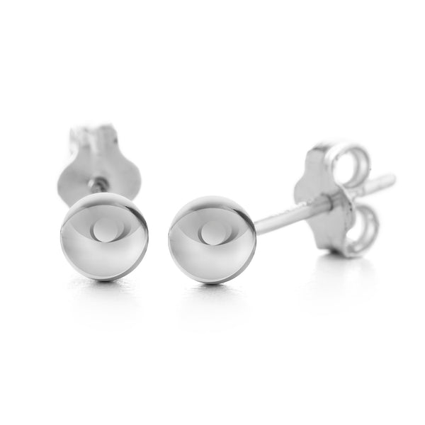 Lesa Michele Sterling Silver Ball Stud Earrings