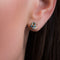 Lesa Michele Rainbow 10mm Crystal Ball Stud Earrings in Sterling Silver