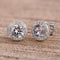 Olivia & Jackson Simulated Diamond Halo Post Earring in Sterling Silver