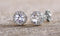 Lesa Michele Lesa Michele 1/10 Cttw Genuine Diamond & Lab Created White Sapphire Stud Earring in Sterling Silver
