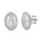 Sterling Silver Religious Medal Post Earrings