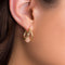 Lesa Michele Crystal Ball Hoop Earrings Made With Swarovski Crystals in Yellow Gold Plated Sterling Silver