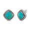 Willowbird Simulated Turquoise Post Earrings in Oxidized Sterling Silver