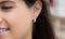 13mm Baguette Shaped Cubic Zirconia Huggie Hoop Bridal Gift Earrings for Women in Rhodium Plated 925 Sterling Silver