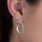 Lesa Michele Crystal Hoops and Ball Stud Earrings 2 Pair Set made with Swarovski Crystals