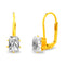 Lesa Michele Cubic Zirconia Drop Leverback Earrings
