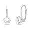 Lesa Michele Cubic Zirconia Drop Leverback Earrings