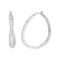 Crystal Wavy In and Out Hoop Earrings in Stainless Steel for Women