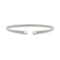 Lesa Michele Open Cuff Bangle Bracelet in Rhodium Plated Sterling Silver