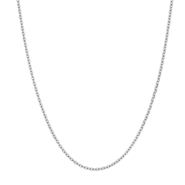 Lesa Michele Rhodium Plated Sterling Silver 18" Rolo Chain Necklace