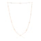 Lesa Michele Rose Gold Plated Cubic Zirconia by the Yard Necklace in Sterling Silver