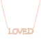 Lesa Michele Cubic Zirconia Loved Necklace in Plated Sterling Silver