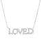 Lesa Michele Cubic Zirconia Loved Necklace in Plated Sterling Silver
