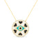 Lesa Michele Enamel and CZ Evil Eye Necklace in Sterling Silver