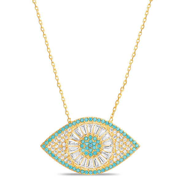 Lesa michelle sterling silver enamel evil eye necklace hotsell