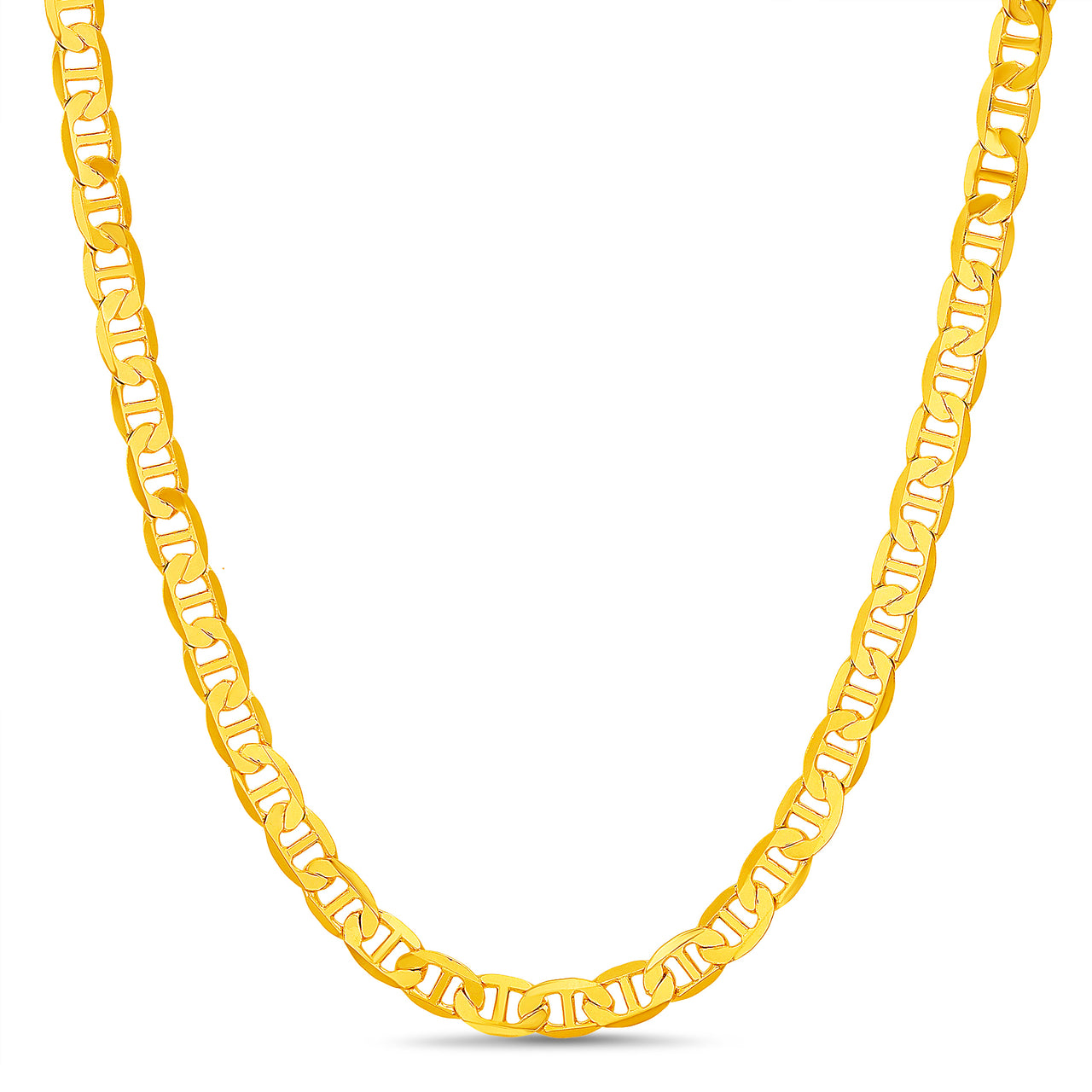 Structure Yellow Gold Plated Brass 6mm 24" Mariner Chain Necklace