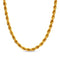 Structure 20" Diamond Cut Rope Chain Necklace in Yellow Gold Plated Brass