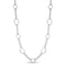 Aubrey Lee 35" Multi Chain and Oval Link Necklace in Silver Plated Brass