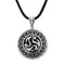 Steel Evolution Oxidized Stainless Steel Pendant Necklace on 22" Black Cord