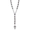 My Bible Black IP Plated Stainless Steel Rosary Necklace