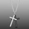 Steel Evolution Two-Tone Stainless Steel Duo Prayer Cross Charm on 28" Rolo Chain Necklace