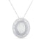 My Bible Stainless Steel Mother of Pearl Cubic Zirconia Baguette Border Religious Medal Pendant Necklace