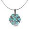 Willowbird Turquoise Pendant in Oxidized Sterling Silver