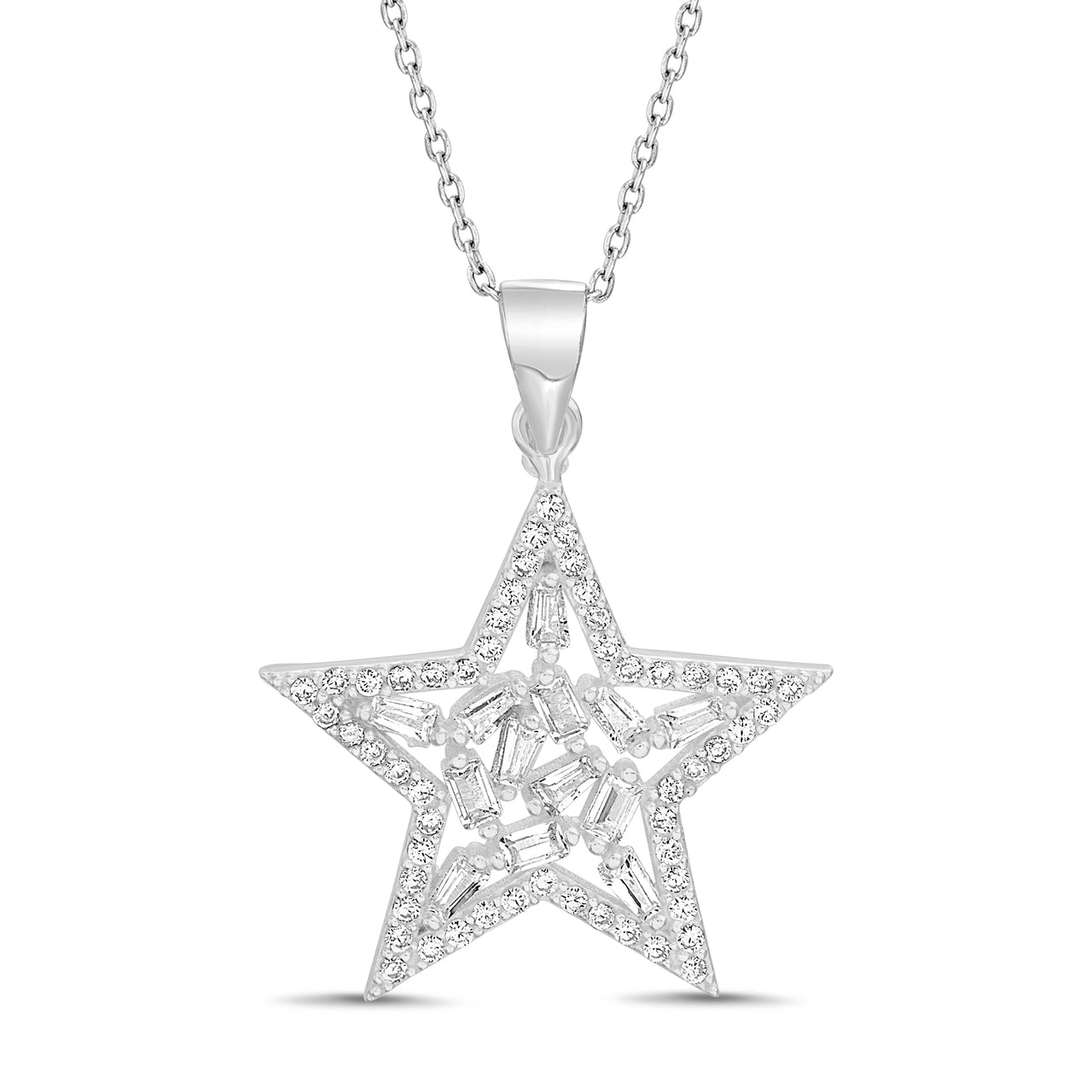 Lesa Michele Open Star Pendant Necklace