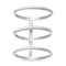 Lesa Michele Sterling Silver 3 Row Open Ring in Sterling Silver