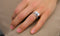 Lesa Michele Cubic Zirconia Two Stone Love Ring in Rhodium Plated Sterling Silver
