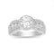 Round Cut Cubic Zirconia Halo Anniversary / Engagement Ring for Women in 925 Sterling Silver