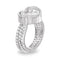Lesa Michele Cubic Zirconia Heart Shaker Ring Set in Sterling Silver