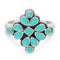 Willowbird Simulated Turquoise Ring in Rhodium Plated Sterling Silver