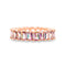 Lesa Michele Volcano Cubic Zirconia Emerald Cut Eternity Band Ring in Rose Gold Plated Sterling Silver