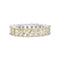 Lesa Michele Simulated Citrine Cubic Zirconia Emerald Cut Eternity Band Ring in Rhodium Plated Sterling Silver