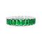 Lesa Michele Simulated Emerald Cubic Zirconia Emerald Cut Eternity Band Ring in Rhodium Plated Sterling Silver