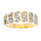 Lumineux Genuine Diamond S Curve Band Ring