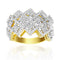 Lumineux Diamond Accent Zig Zag Ring in Brass
