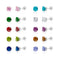 Lesa Michele Rainbow Cubic Zirconia 10 pair Stud Earring Set