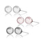Lesa Michele 3 Pair Pearl Earring Set in Stainless Steel made with Pearls