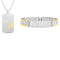 My Bible Two-tone Plated Stainless Steel Dog Tag Necklace and ID Bracelet Set