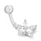 Aubrey Lee Cubic Zirconia Stainless Steel Belly Button Ring