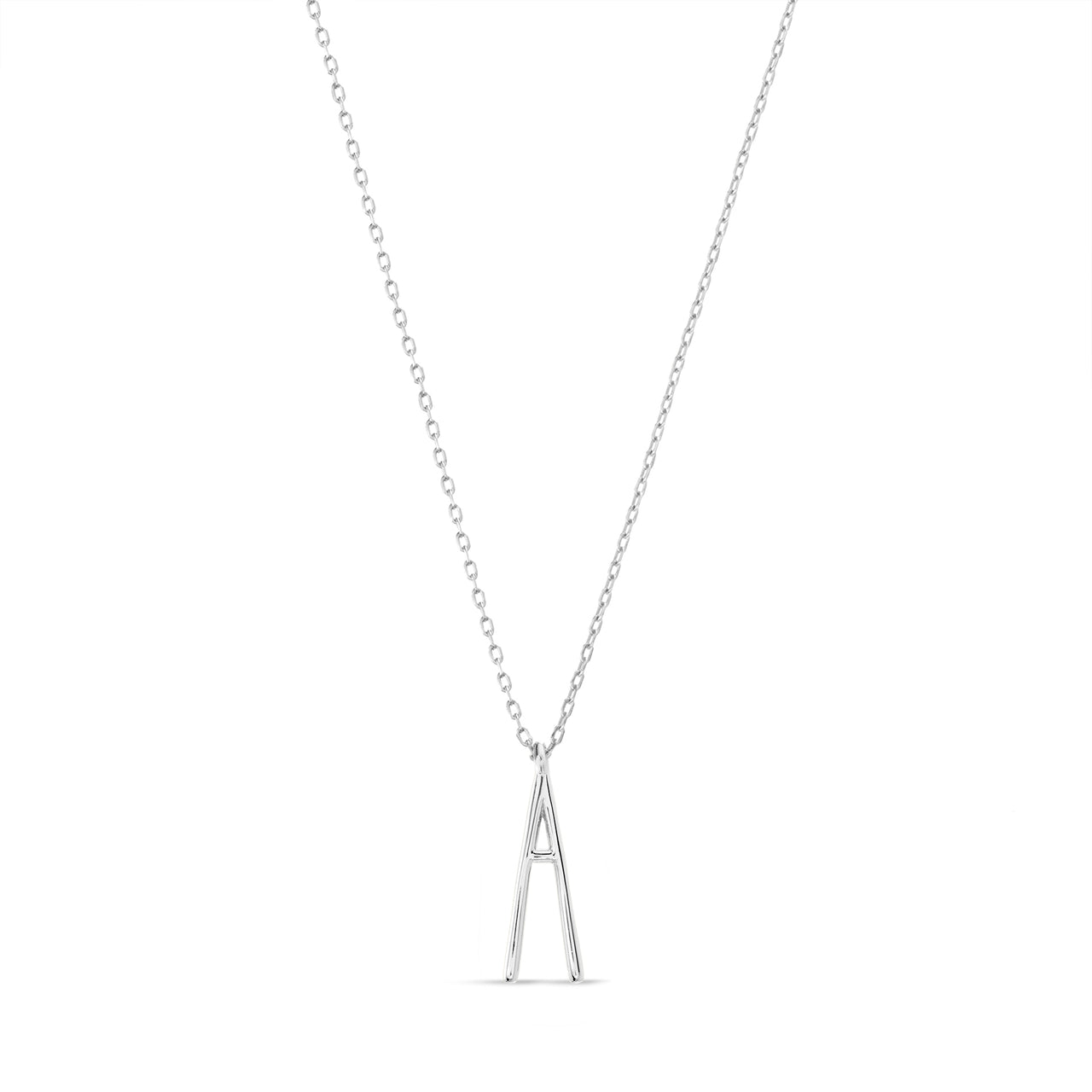 Rae Dunn Initial Station Cable Chain Necklace in Sterling Silver